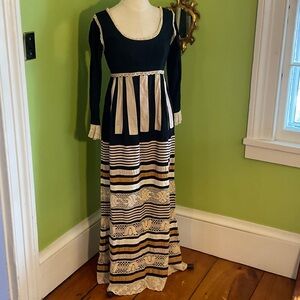 Vintage 70s Georgia Charuhas maxi dress